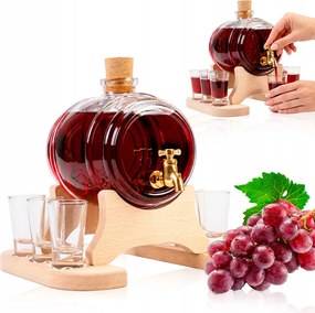 1L-es hordó ajándék alkoholos pohár