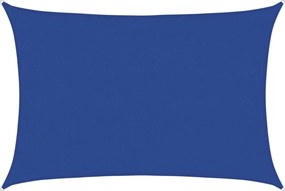 vidaXL kék négyszögletű HDPE napvitorla 160 g/m² 4x6 m