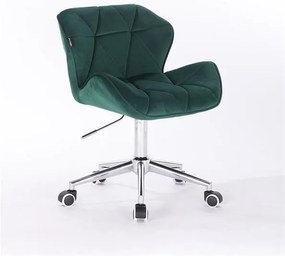 HR111K Sötétzöld modern velúr szék
