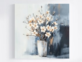 Vászonkép Canvas Dekoráció Természet Virágok Váza Csokor Tavasz 80x80