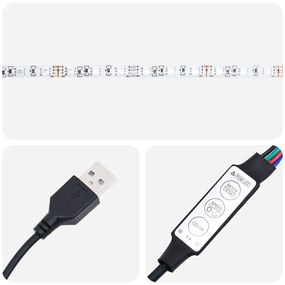 LED-es oldalszekrény Sonoma tölgy színben - 71 x 34,5 x 75 cm - Mérnökelt fából készült