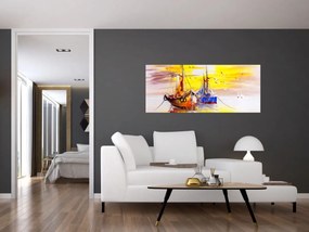 Kép - A csónak festménye (120x50 cm)