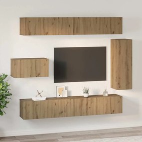 TV szekrény garnitúra 8 pcs kézműves tölgy 30.5 x 30 x 90 cm