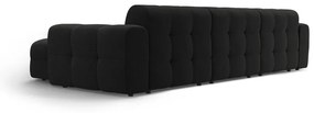 Fekete sarokkanapé (jobb oldali-heverő résszel) Kendal – Micadoni