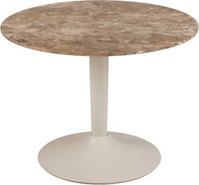 Barna kerek dohányzóasztal kerámia asztallappal ø 60 cm Malta – Actona