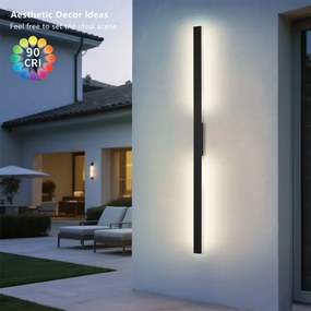 Brilagi - LUNA kültéri fali LED lámpatest 30W/230V 4000K IP65 150 cm fekete CRI 90