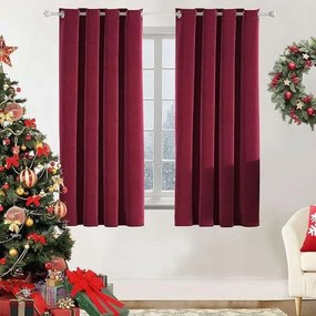 Sötétítő függöny bársonyos 140x175cm 2db bordó