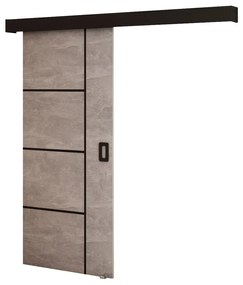 Tolóajtó 90 cm Bethany IV (beton + matt fekete). 1043493