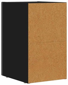 vidaXL Éjjeli asztal 2 pcs Fekete 29.5 x 35 x 50 cm Faanyag