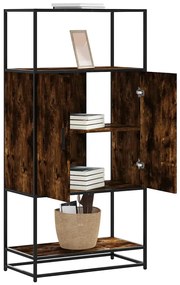 Highboard sonoma tölgy 68x35x139 cm gépelt fa és fém