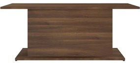Barna tölgyszínű szerelt fa dohányzóasztal 102x55,5x40 cm