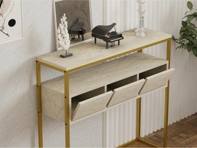 Guarda Travertine and Gold konzolasztal