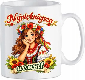 Kerámia bögre Nőnap Lány A legszebb a faluban!