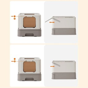 Összecsukható macska WC kihúzható tálcával Feandrea