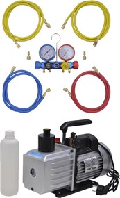 vidaXL vákuumszivattyú 100 L/perc 4-irányú elosztómérőszettel