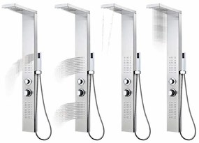 Rozsdamentes acél tusoló panel rendszer szögletes