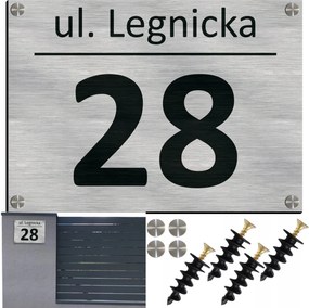 Házszámtábla Címtábla Alumínium Házszám Távtartók