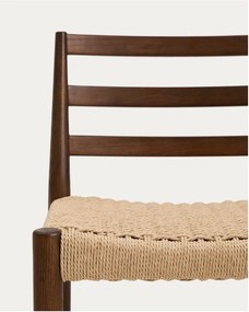 Barna-natúr színű tölgyfa bárszék (ülésmagasság 65 cm) Analy – Kave Home