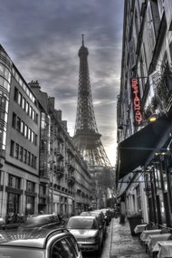 Poszter 30x45cm Eiffel-torony a Város utcából, Assaf Frank