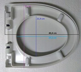 Cersanit Parva, antibakteriális WC-ülőke hőre keményedő, lassú ütéssel, fehér, K98-0122
