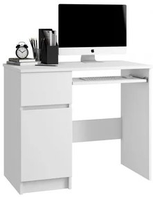 Piksel íróasztal (fehér, bal oldali kivitel)