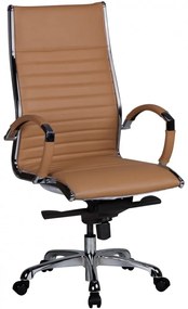 HAMBURG bőr irodai szék - caramel