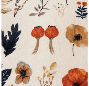 Mikroplüss ágyneműhuzat szett PAPAVA krémszínű + mikroplüss lepedő SOFT 90x200 cm fehér, egyszemélyes