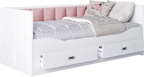 GL HERMES kihúzható ágy matracokkal 80x200 - rózsaszín