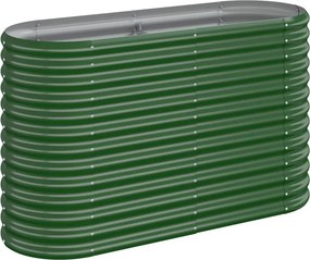 vidaXL zöld horganyzott acél kerti magaságyás 114x40x68 cm