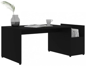 fekete szerelt fa dohányzóasztal 90 x 45 x 35 cm