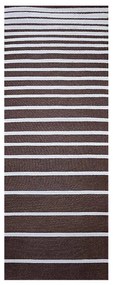 Lépcső mintás kétoldalú kültéri szőnyeg, barna, 197 x 72 cm