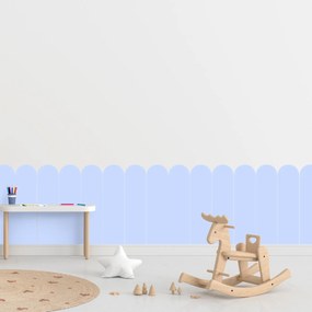 PIPPER. Textil öntapadó tapéta - Boltív - Kék szín Méret: 60cm, Szín: Sápadt