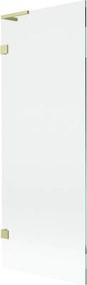 Mexen Lunar L fürdőkádparaván 1-szárnyú 70 x 150 cm, átlátszó, arany kefe - 897L-070-000-55-00