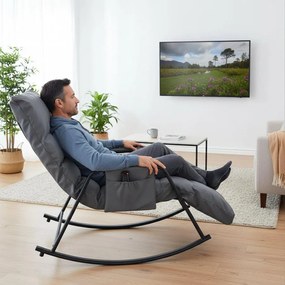 Hintaszék 5 fokozatban állítható,párnázott kivitelben, szürke