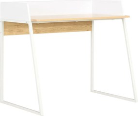 vidaXL fehér és tölgyszínű íróasztal 90 x 60 x 88 cm