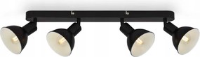 Briloner mennyezeti spotlámpa 4x E14, 55cm, fekete, fém, forgatható