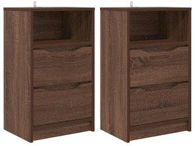 vidaXL Éjjeliszekrények 2 pcs Barna Tölgy 40 x 30 x 467 cm Faanyag
