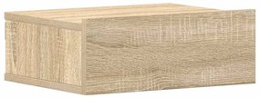 2 db sonoma tölgy szerelt fa függő éjjeliszekrény 40x30x15 cm