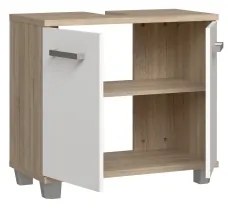 Fürdőszobai szekrény VENOM, fehér/sonoma tölgy