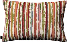 Párnahuzat 60x40 piros-zöld csíkos, krémszínű alapon