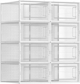 Cipőrendező 8 db-os átlátszó műanyag tároló doboz szett