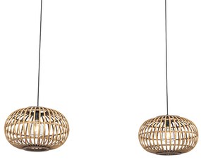 Keleti függőlámpa bambusz 2-lámpás - Amira
