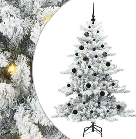 vidaXL Műanyag Hajtogatós Karácsonyfa Fehér 150 cm PVC és Acél