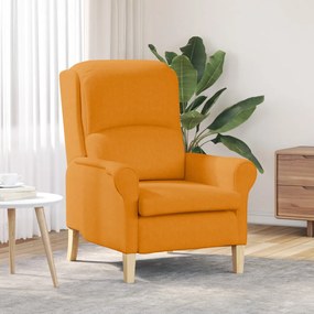Modern Karosszék Sötét Sárga Szövet Nagy Ergonomikus