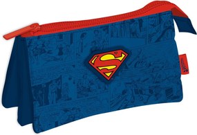 Superman Comic 3 rekeszes tolltartó 21 cm