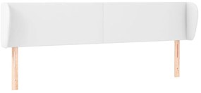 fehér műbőr szárnyas fejtámla 183x23x78/88 cm