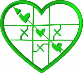 Prémium Mézeskalács lyukasztó Valentin Nap Szív kör és kereszt 8cm