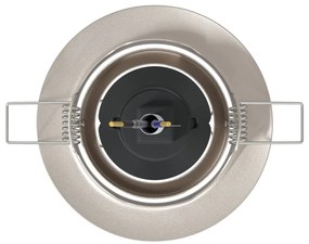 Beépíthető Spotlámpák 24 db Kerek GU10 Ezüst Ø90 mm Acél