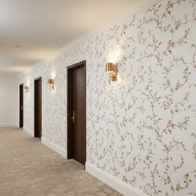 Parato Cristiana Masi Blooming Garden 11 Fiorella fehér-okkersárga virágos vlies tapéta – 8335