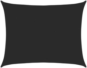 vidaXL fekete HDPE napvitorla 160 g/m² 6 x 7 m